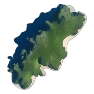 Shape Island corsica from space sticker