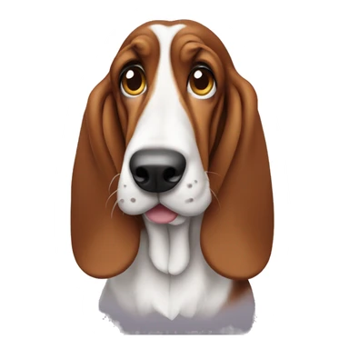 Basset hound with cute eyes sticker