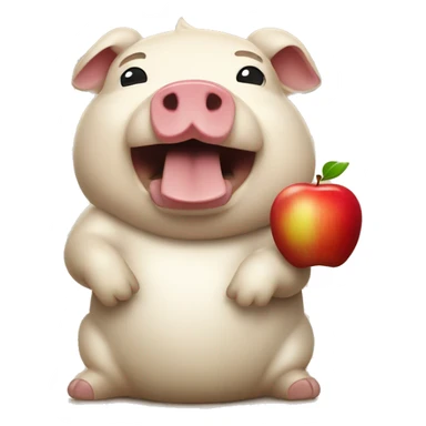 lechon baboy with apple on its mouth sticker