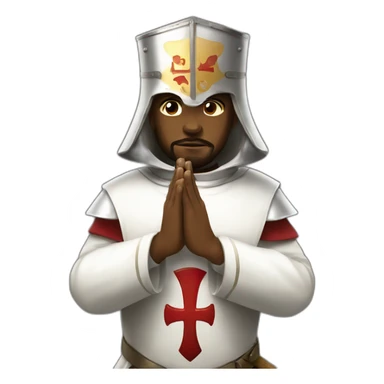 Knights Templar praying sticker