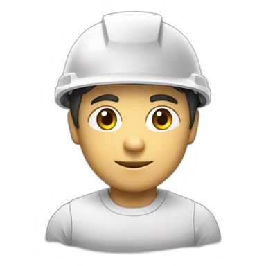 engenheiro com capacete branco na obra sticker