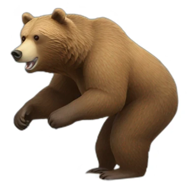 Grizzly bear surfing sticker