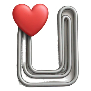 A cute paper clip with a heart sticker