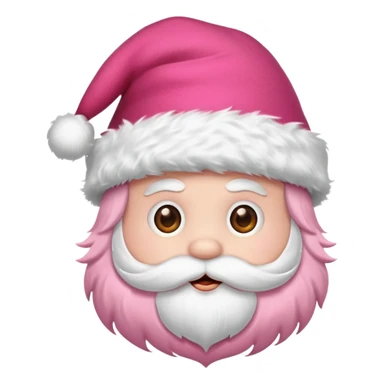 Santa hat pink emoji  sticker