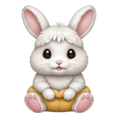 sitting on its legs baby rabbit emoji sticker