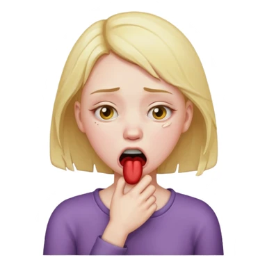 ) girl choking self emoji  sticker