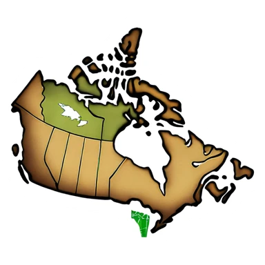 Canada map sticker