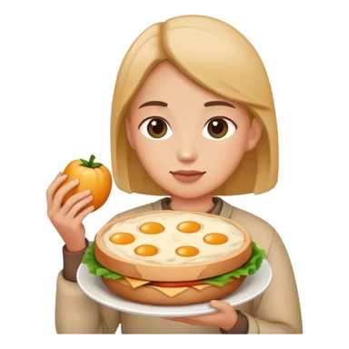 Person holding food sticker