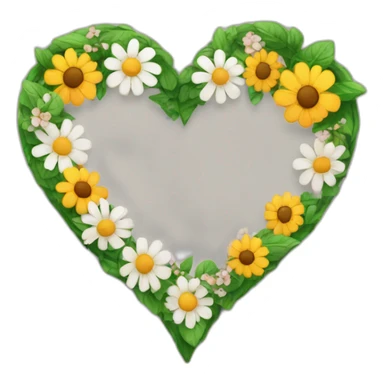 Un coeur avec des fleurs sticker