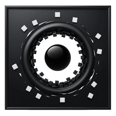 The black squares go into the black hole sticker