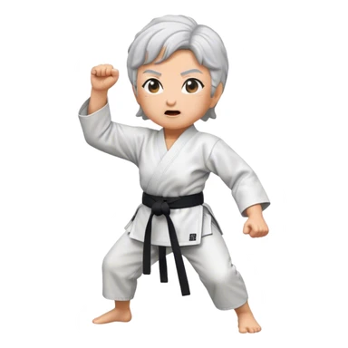 grandma karate with black belt sticker