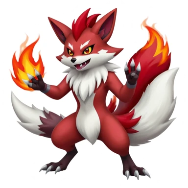 Delphox-Zoroark-Zangoose-hybrid-creature sticker