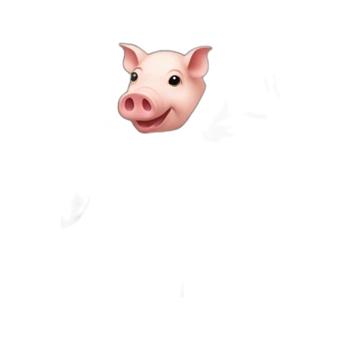 A-pig-in-a-car-white sticker