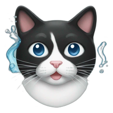 tuxedo cat snorkle sticker