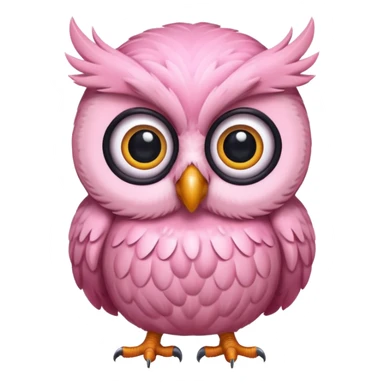 pink owl sticker