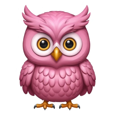 image of a pink owl sticker