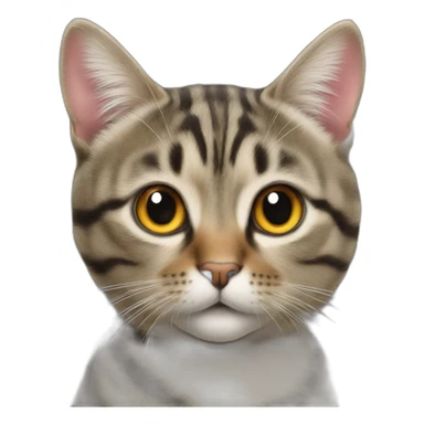 mackerel tabby cat holding a red pencil sticker