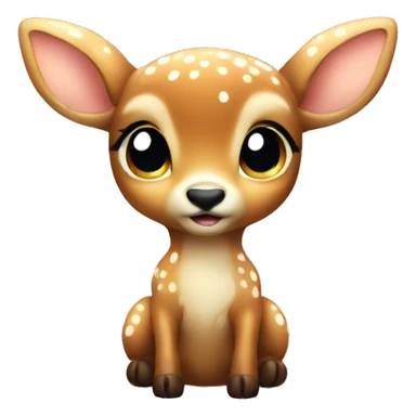 baby deer with lights sticker
