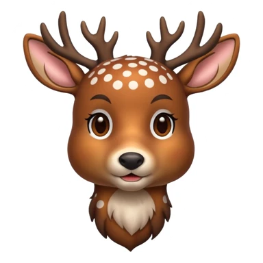 polka dot deer sticker
