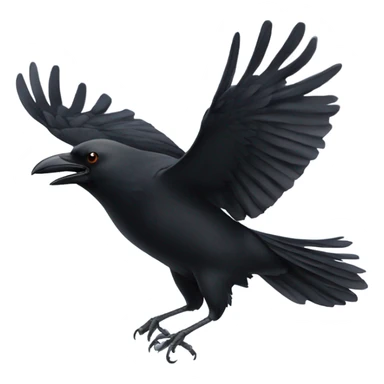 Crow in flight sticker