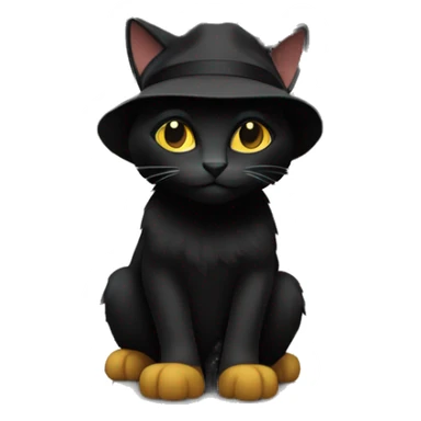 Un chat noir dans le métro  sticker