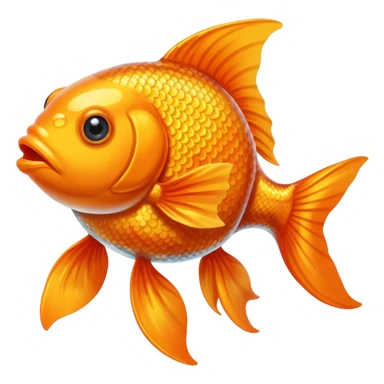 orange gold fish sticker