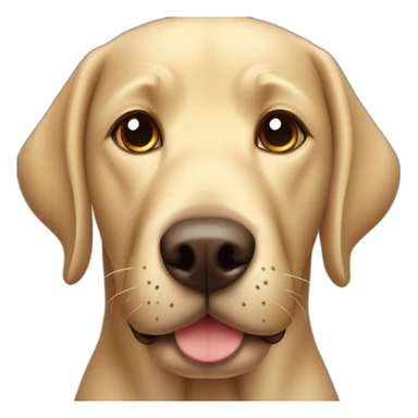 friendly labrador dog face cartoon sticker