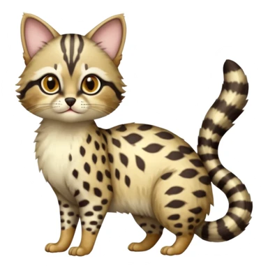 Civet-Genet-Numbat-Persian-cat-Ocicat-hybrid-fusion, full body sticker