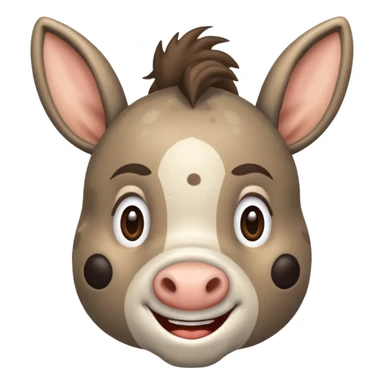 polka dots human body and donkey face sticker