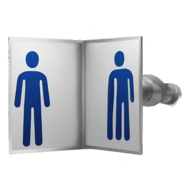 Men's bathroom sign with no backround sticker