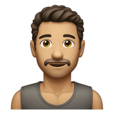 brown-eyed brunette with a big nose and stubble sticker