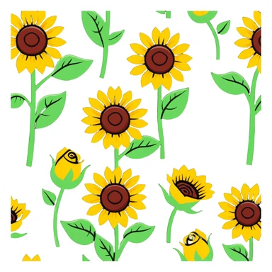 Sunflowers and roses sticker