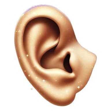 Human Ear surrounded by magic sparkles sticker