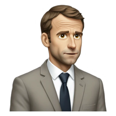 macron being poor sticker