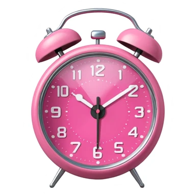 pink alarm clock sticker