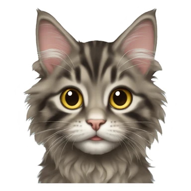 Maine coon kitten sticker