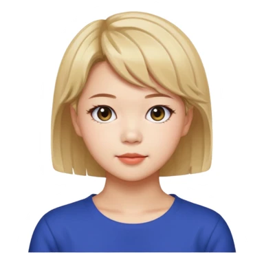 Jeongyeon de TWICE portrait emoji, short hair, friendly expression sticker