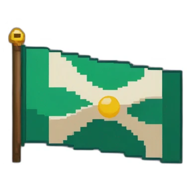 flag for bard class pixel art sticker