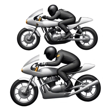 An icon showing a motorcycle and car racing side by side, leaving trails of speed and excitement. The silhouettes merge, symbolizing the thrill of adventure, custom tuning, and the freedom of the open road. A dynamic design on a transparent background, evoking passion for both vehicles. sticker