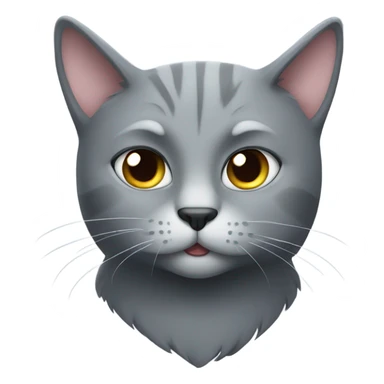 Jealous grey cat sticker