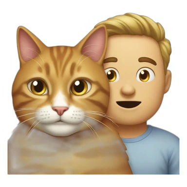 The cat and stupid guy ostracized sticker