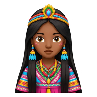 Peruvian girl sticker