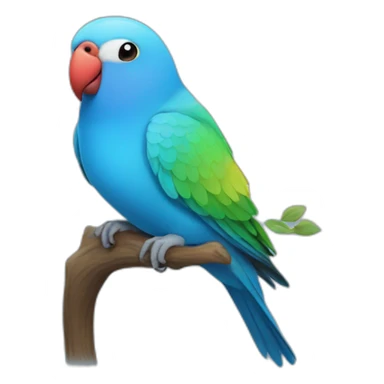 Blue lovebird sticker