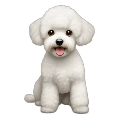 bichon frise miniature poodle mix sticker