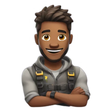 Guy playing fortnite sticker