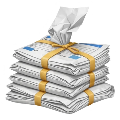 Stack of receipts sticker