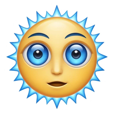 eyes with clear shining rays sticker