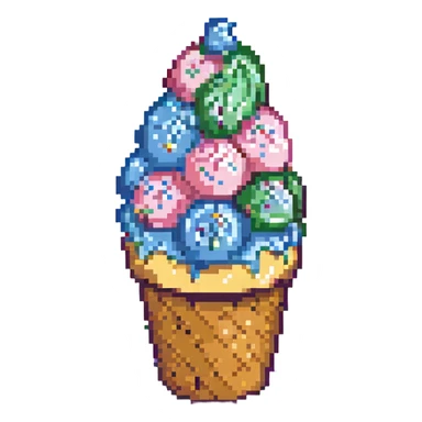 ice cream with sprinkles sticker