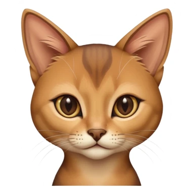 Oriental Abyssinian beige, with dark-choco-brown-gradients-points cat   sticker