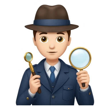 detective, Watson, magnifying glass sticker